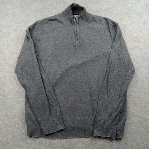 Bonobos Sweater Mens Large Cotton Cashmere Quarter 1/4‎ Zip Pullover Mock Neck